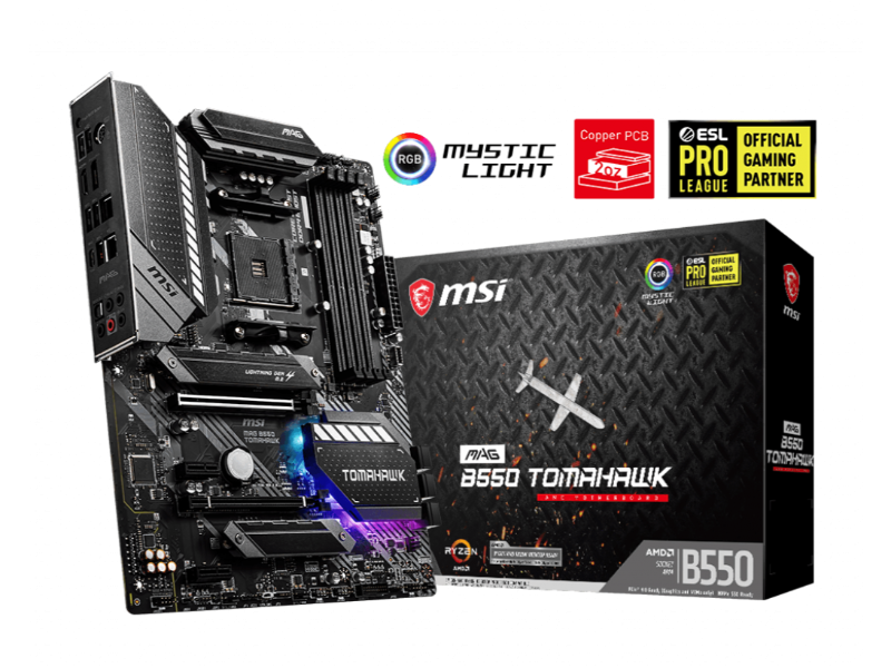 MSI MAG B550 Tomahawk AMD AM4 Socket ATX Desktop Motherboard