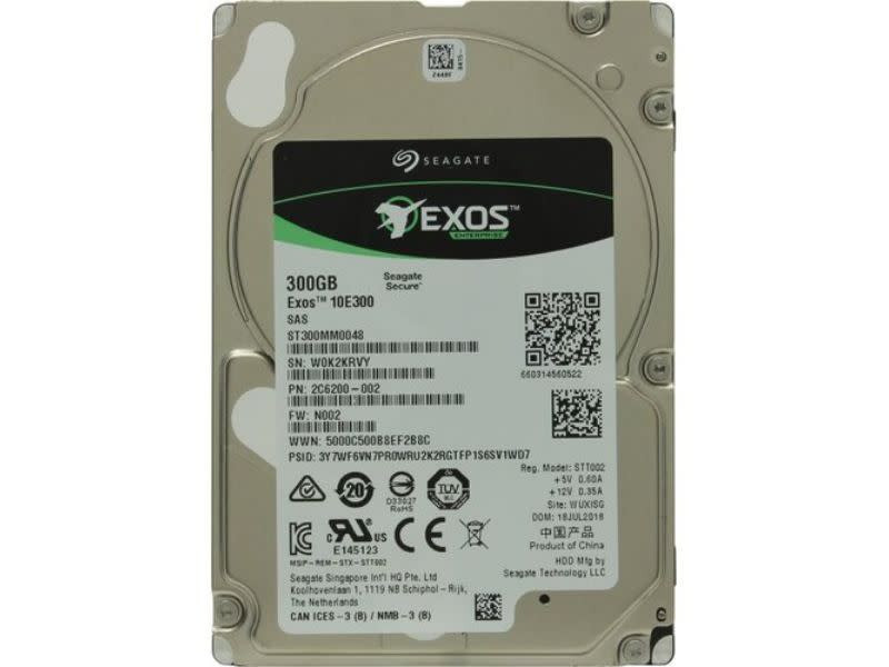 Seagate Exos 10E300 300GB 128MB Cache SAS 12Gb/s 10 000RPM 2.5'' Internal Hard Drive