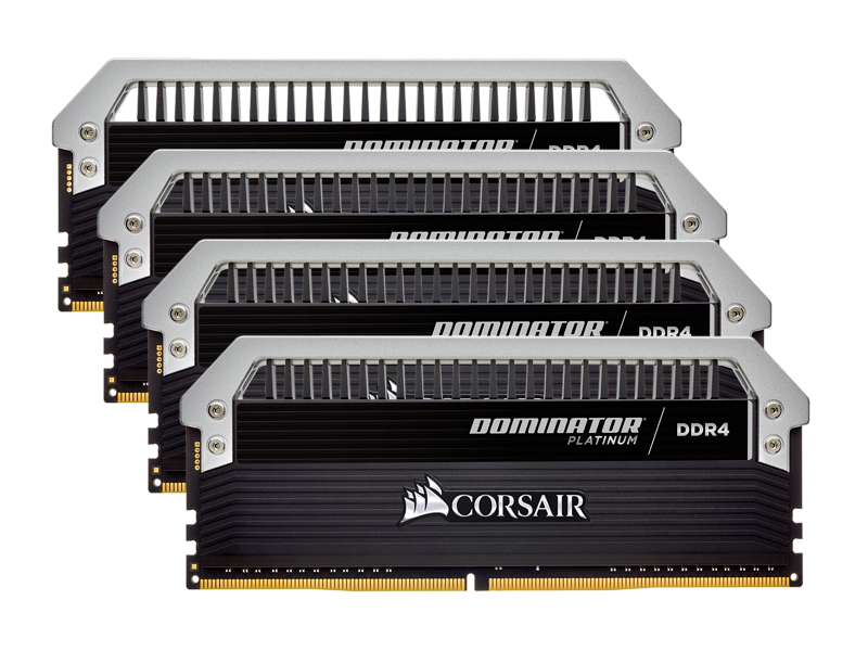 Corsair Dominator Platinum 16GB (4 x 4GB) DDR4-2666MHz CL15 Black & Silver Desktop Gaming Memory
