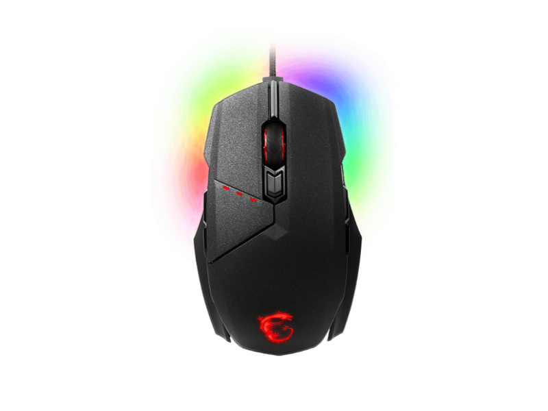 MSI Clutch GM60 RGB Ergonomic Ambidextrous Black Wired Gaming Mouse