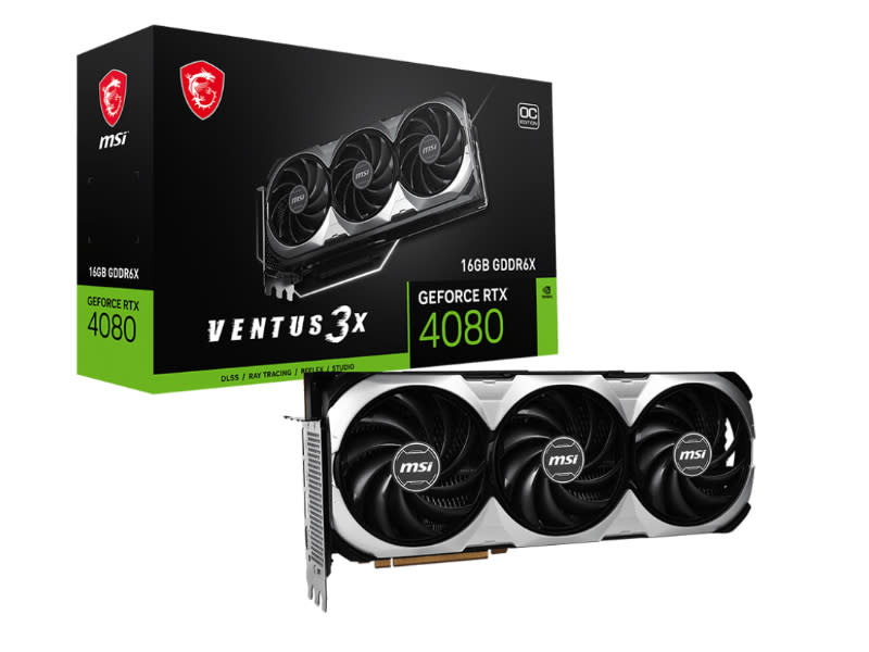 MSI GeForce RTX 4080 Ventus 3X OC 16GB GDDR6X Nvidia Graphics Card