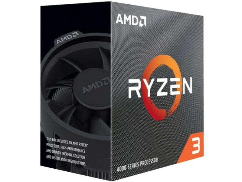 AMD Ryzen 3 4100 3.8GHz up to 4.0GHz Boost, 4C/8T, AM4 Socket, Desktop Processor with AMD Wraith Stealth Cooler