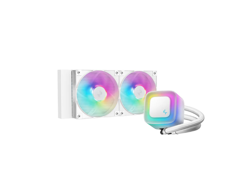 DeepCool LE240 V2 240mm White ARGB AIO CPU Liquid Cooler