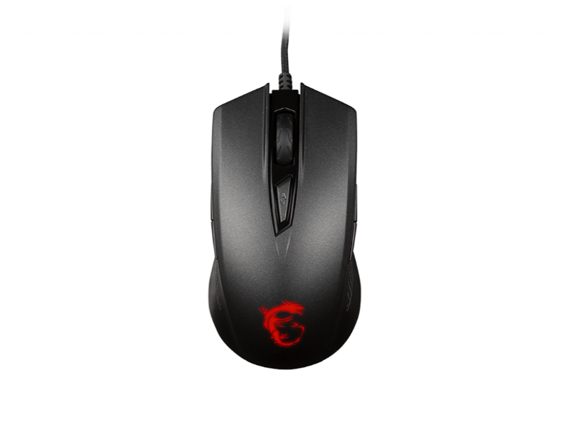 MSI Clutch GM40 Optical Red LED Wired Black Ambidextrous Gaming Mouse