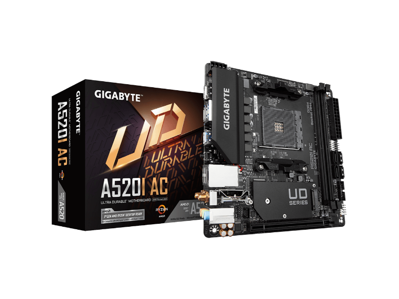 Gigabyte A520I AC AMD AM4 Socket Mini-ITX Desktop Motherboard