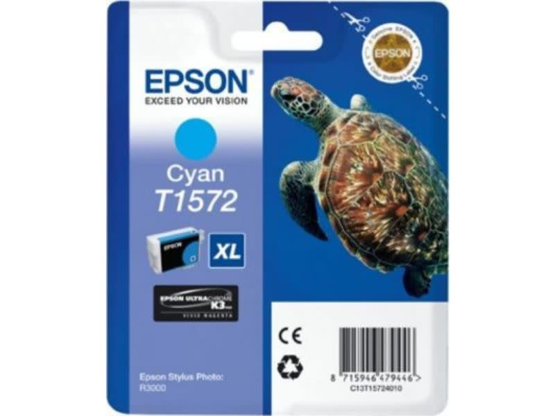 Genuine Epson Cyan T1572 Ink Cartridge (25.9ml)