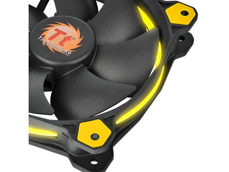 Thermaltake Riing 12 LED Single Fan Yellow PC Case Fans Dreamware