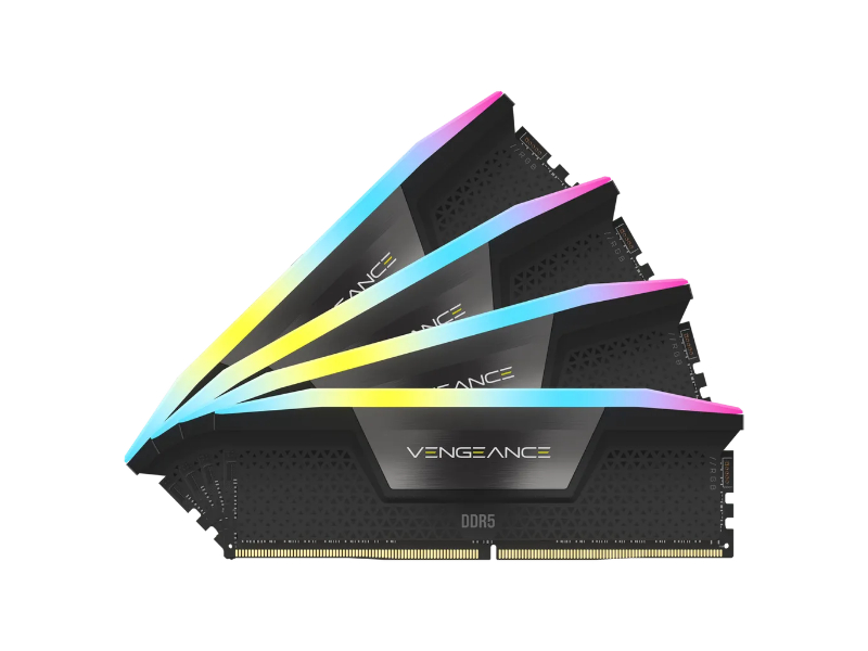 Corsair Vengeance RGB 64GB (4 x 16GB) DDR5-6600MHz CL32 Black Desktop Memory
