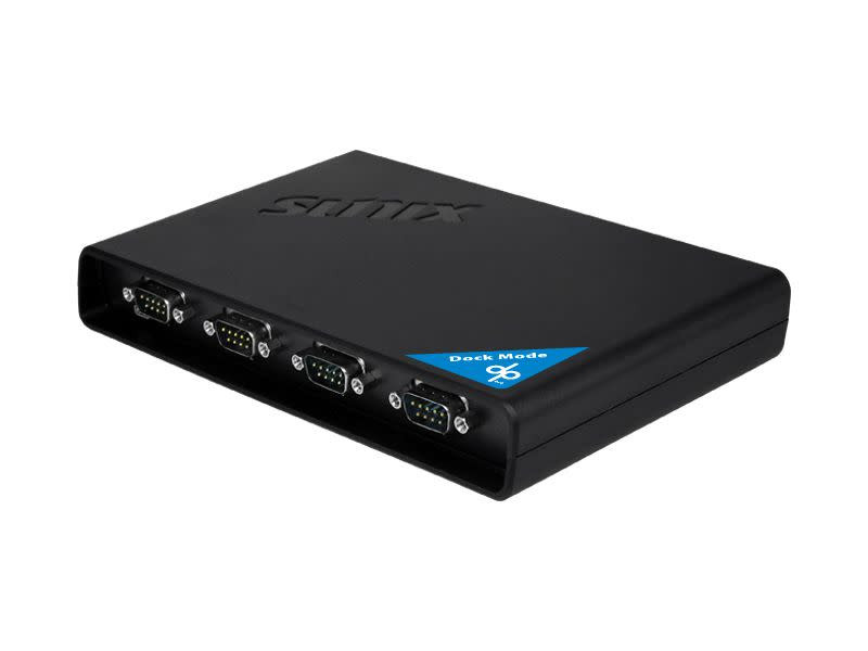 Sunix DevicePort Dock Mode Ethernet enabled 4-port High Speed RS-232 Port Replicator