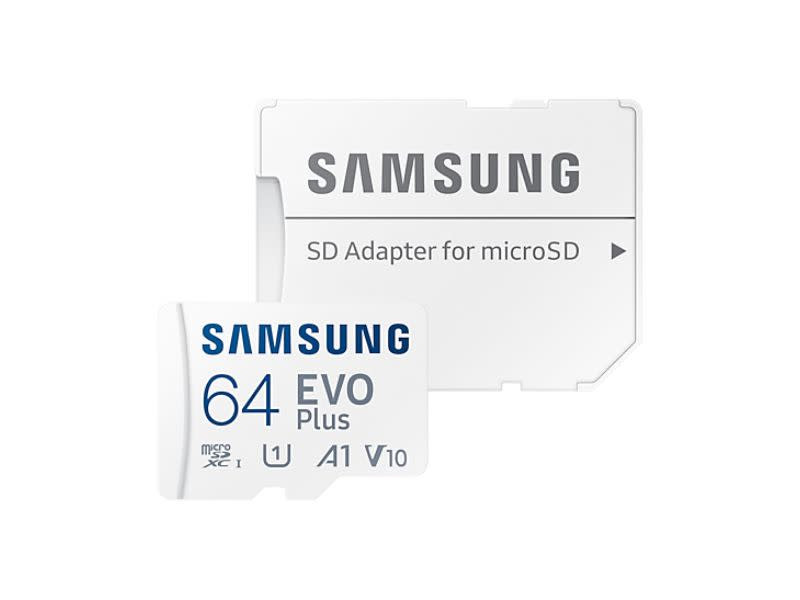 Samsung EVO PLUS 64GB MicroSDXC UHS-I Class 10 Memory Card plus Adapter
