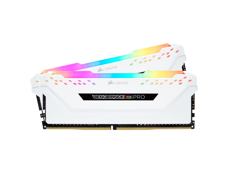 Corsair Vengeance RGB Pro LED 16GB (2 x 8GB) Kit DDR4-2666 CL16 White Desktop Gaming Memory