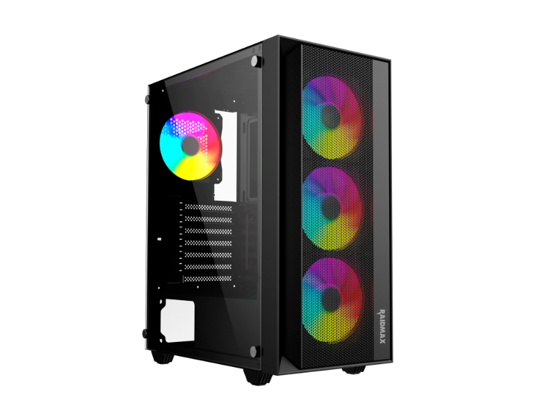 Raidmax V100 RGB Black Mid Tower Case