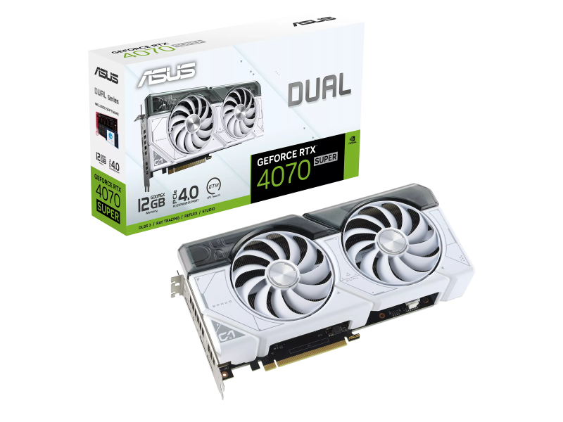 Asus Geforce RTX 4070 Super Dual White Edition 12GB GDDR6X Nvidia Graphics Card