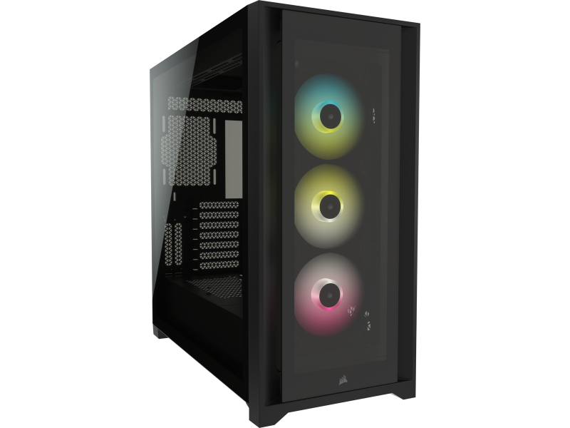 Corsair iCUE 5000X RGB Black Tempered Glass Mid-Tower ATX PC Smart Case