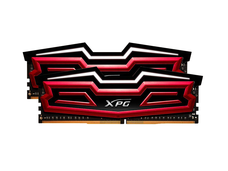 Adata XPG Dazzle 16GB (2 x 8GB) DDR4-3000MHz CL16 Red LED Black & Red Desktop Gaming Memory