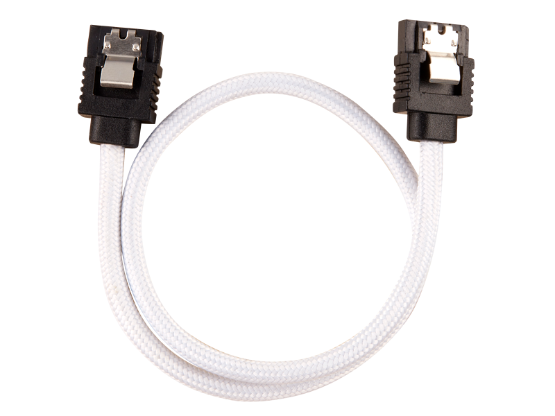Corsair Premium Sleeved SATA 6Gbps 30cm Cable — White