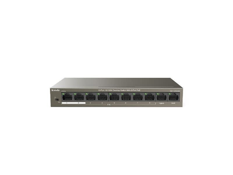 Tenda TEF1110P-8-63W 10-Port 10/100M Unmanaged Desktop Switch with 8-Port PoE