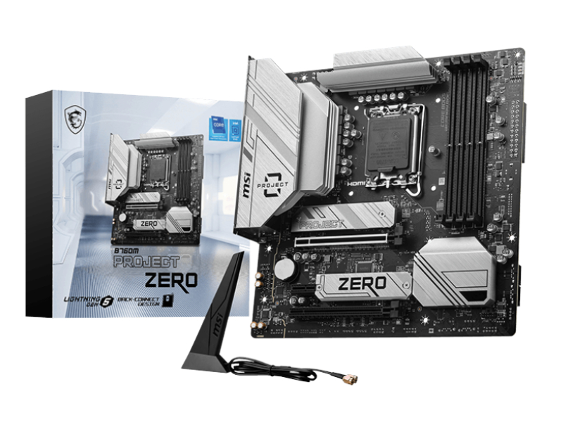 MSI B760M Project Zero DDR5 Micro-ATX Intel Motherboard