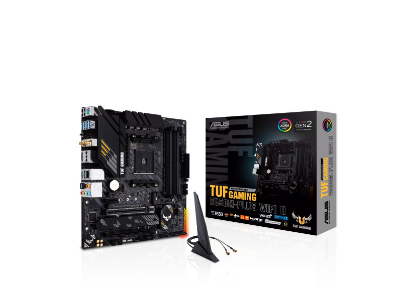 Asus TUF B550M-Plus Gaming Wi-Fi II AMD AM4 Socket Micro-ATX Desktop Motherboard