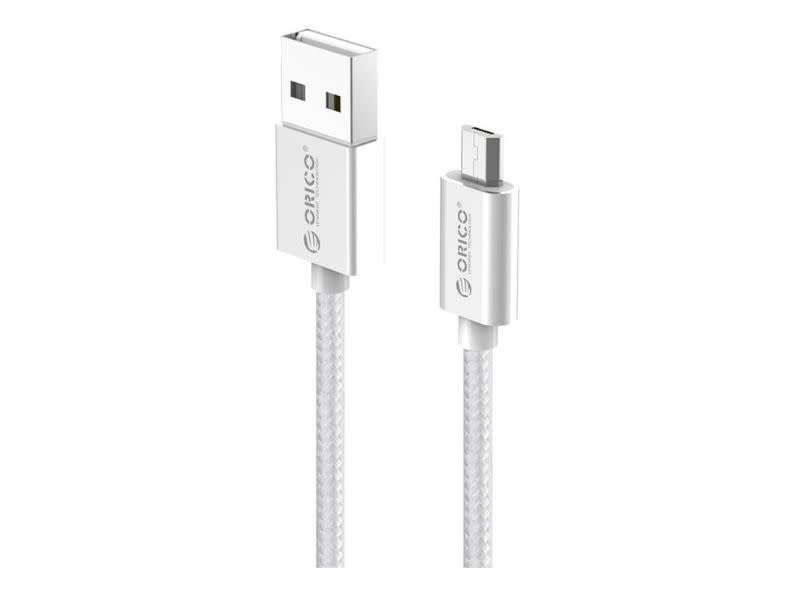 Orico Micro USB Braided Charging Data 1m Cable Silver