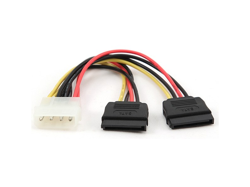 Unbranded Molex to 2x SATA Power Cable
