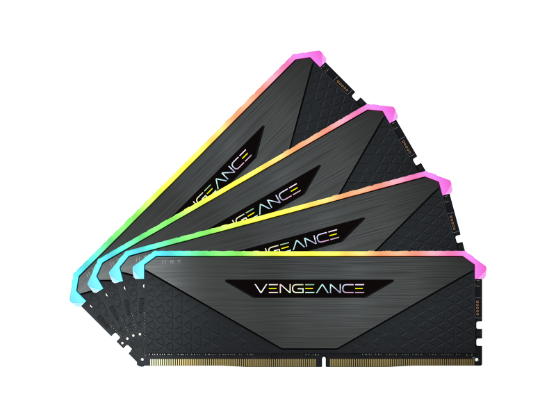 Corsair Vengeance RGB RT 128GB (4 x 32GB) DDR4-3600MHz CL18 Ryzen Optimised Black Desktop Gaming Memory Kit