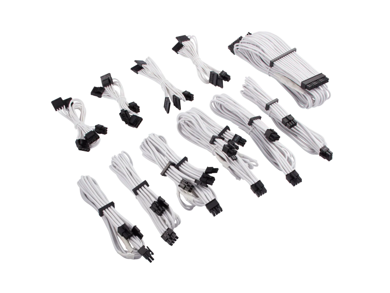Corsair Premium Individually Sleeved PSU Cables Pro Kit Type 4 Gen 4 – White