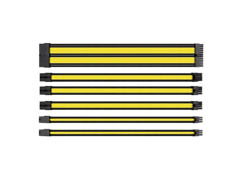 Thermaltake TtMod Black and Yellow Sleeve PSU Cable