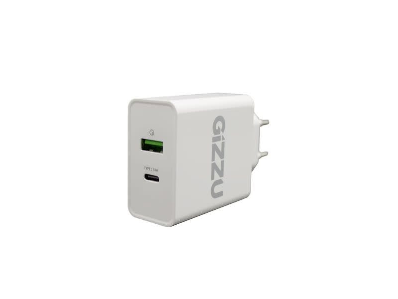 GIZZU Wall Charger Type C 18W PD QC3.0 18W - White