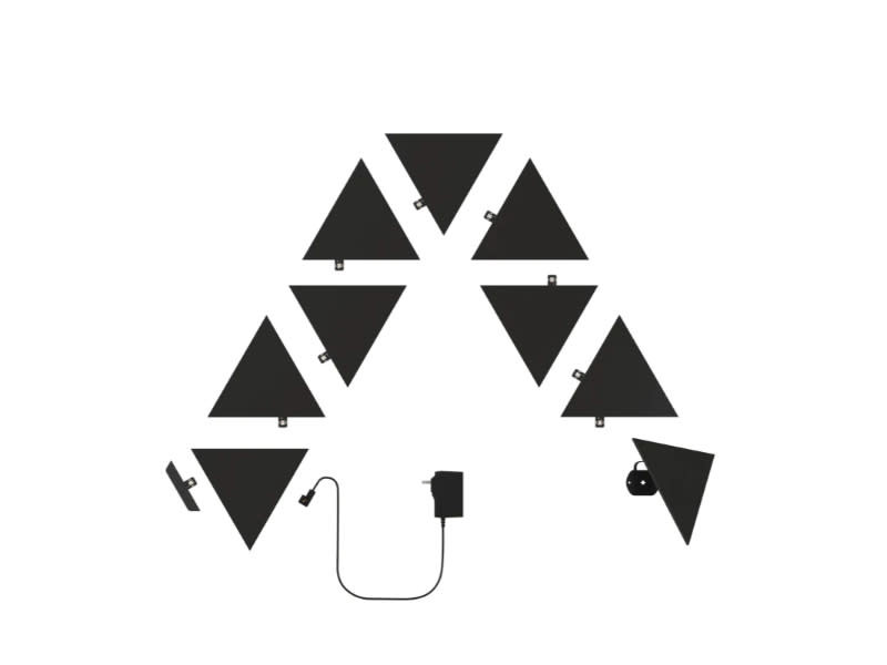 Nanoleaf Shapes Black Triangles Starter Kit (9 Panels)