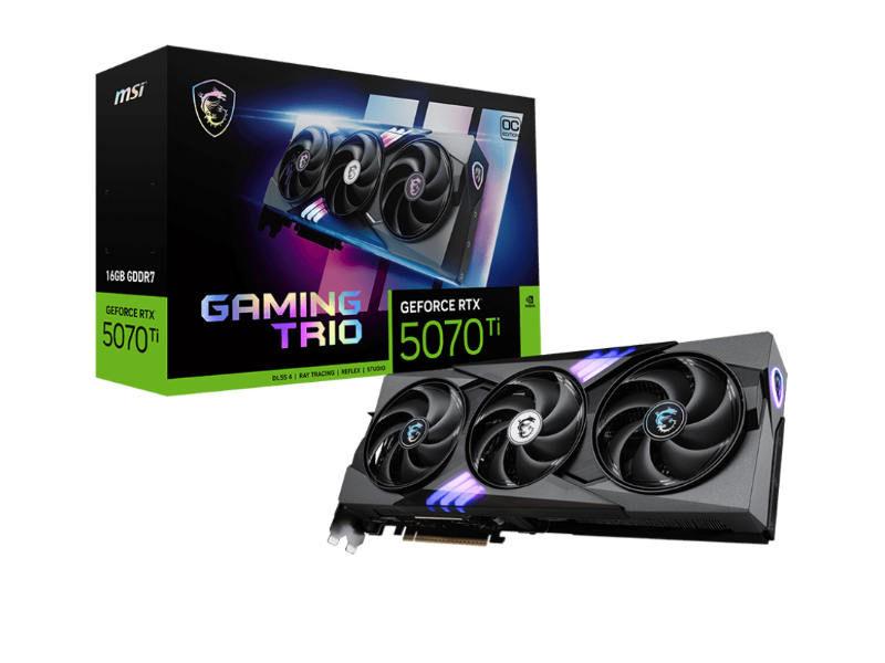 MSI GeForce RTX 5070 Ti Gaming Trio OC Plus 16GB Nvidia Graphics Card