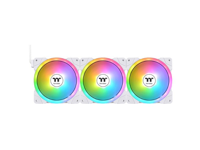 Thermaltake SWAFAN EX14 TT Premium Edition ARGB White PC Case Fan Triple Pack