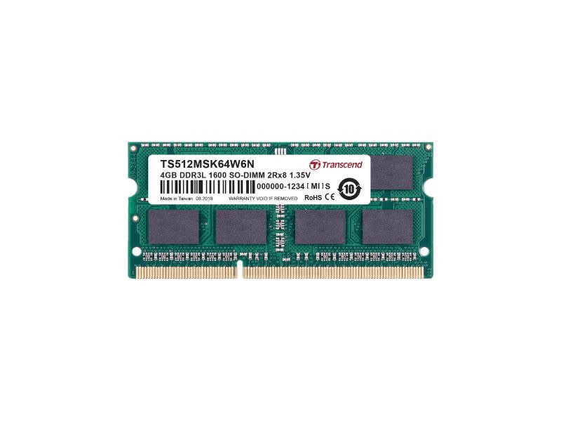 Transcend 4GB DDR3-1600MHz SO-DIMM Notebook Memory Module