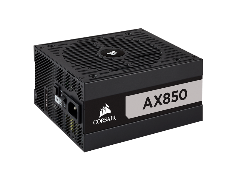 Corsair AX Series AX850 850W Titanium Rated Fully Modular Black Power ...