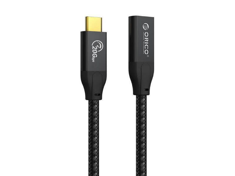 Orico 0.8m USB3.2 Gen2x2 Braided Type-C Male to Female Data Cable