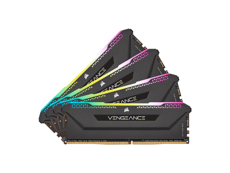 Corsair Vengeance RGB Pro SL 64GB (4 x 16GB) DDR4-3200MHz CL16 Black Desktop Gaming Memory