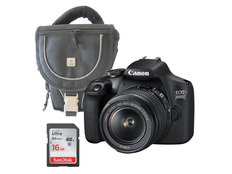Canon EOS 2000D DC Starter Kit DSLR Camera Bundle