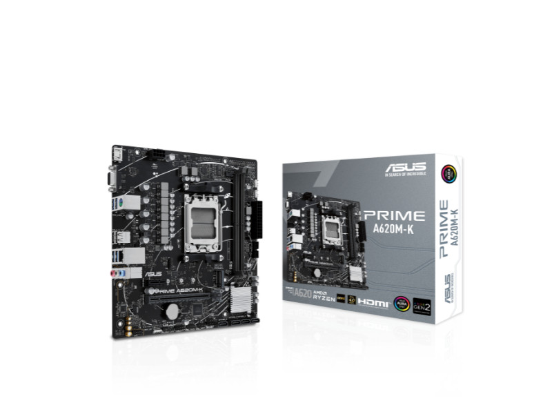 Asus Prime A620M-K AMD AM5 Socket Micro-ATX Desktop Motherboard