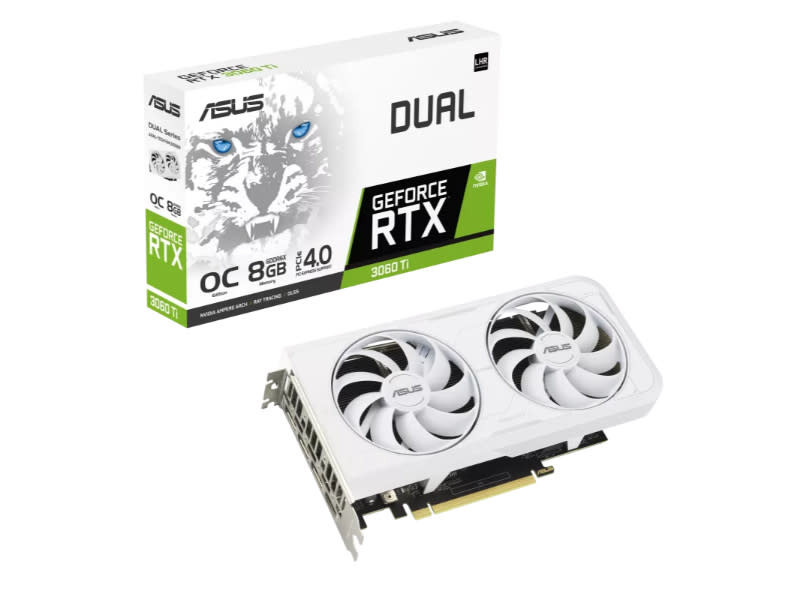 Asus GeForce RTX 3060 Ti OC White Edition 8GB GDDR6X Nvidia Graphics Card