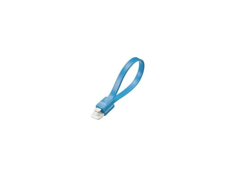 PQI i-Cable Flat 20cm Apple MFi-Certified Sync and Charge Cable Plastic Blue