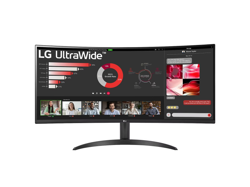 LG UltraWide 34WR50QC 34'' WQHD VA 100Hz Curved Monitor