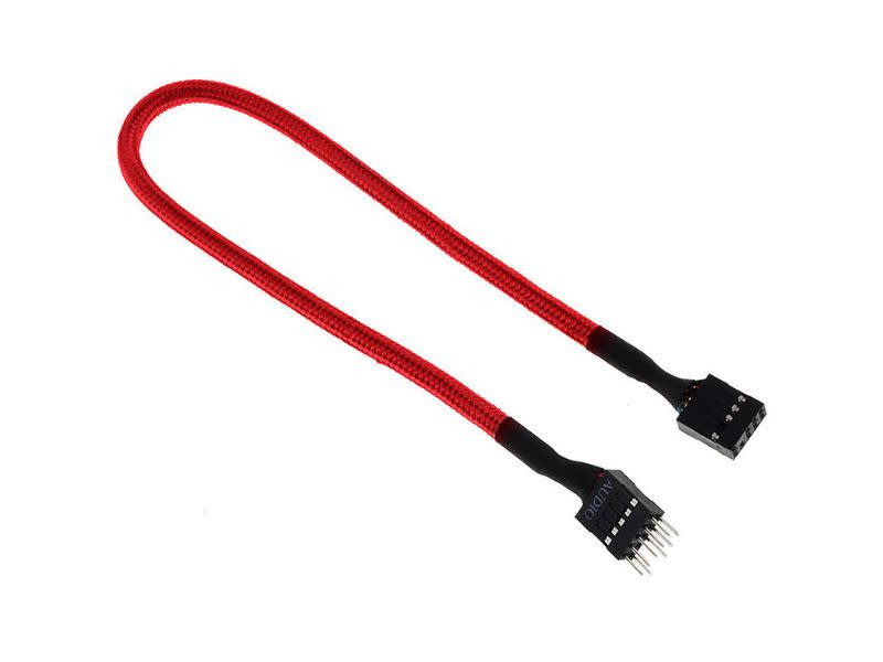 BitFenix Alchemy Multisleeved 9-Pin Audio Extension Cable 30cm Red