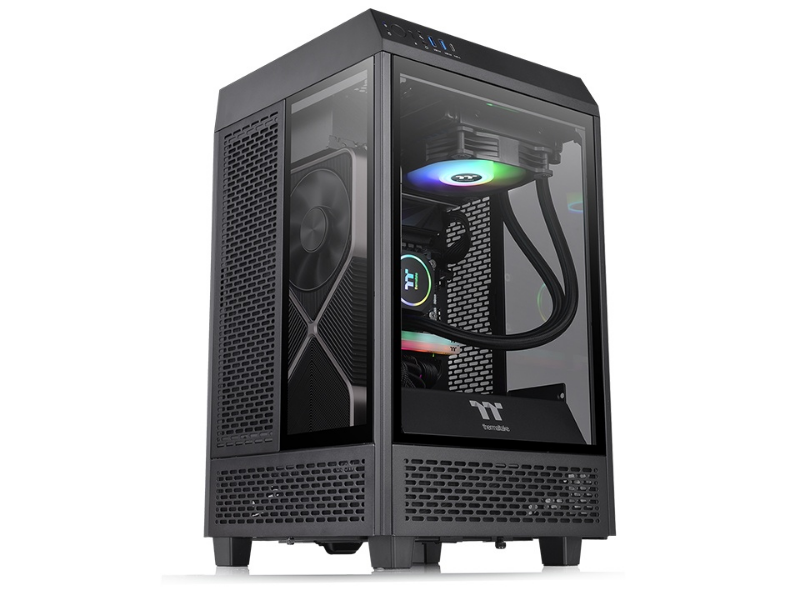 Thermaltake The Tower 100 Tempered Glass Mini-ITX Black PC Case