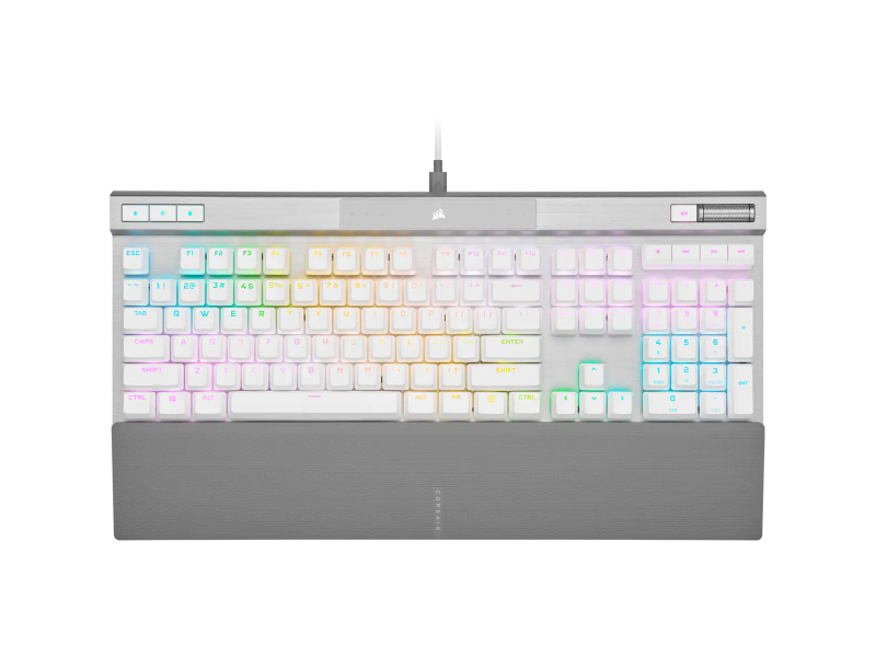 Corsair K70 RGB Pro White Corsair OPX Switch Wired Mechanical Gaming Keyboard