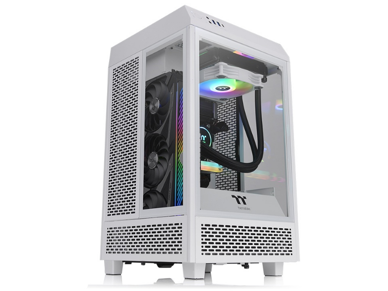 Thermaltake The Tower 100 Snow Tempered Glass Mini-ITX White PC Case