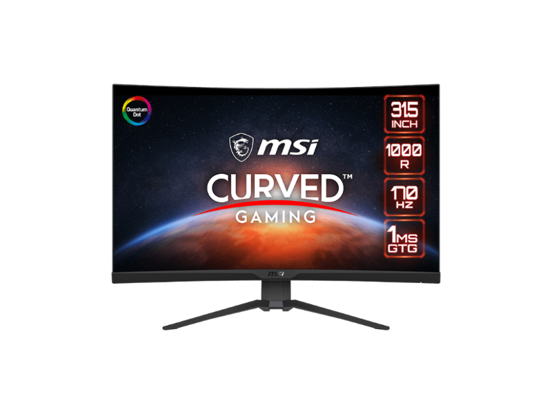 MSI MAG 325CQRF-QD 31.5'' WQHD VA 170Hz Curved Gaming Monitor