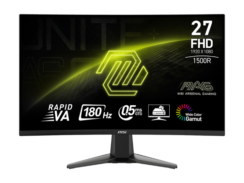 MSI MAG 27C6F 27'' FHD Rapid VA 180Hz Curved Gaming Monitor