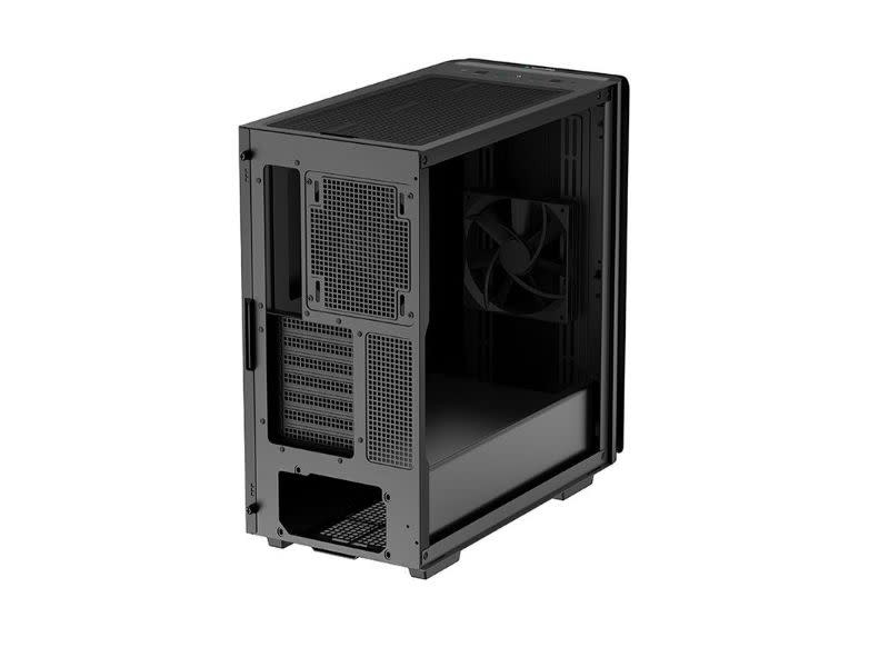 Gaming PC Computer Case RGB LED Mid Tower ATX Tempered Glass 6x Halo Ring  Fans