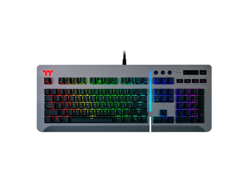 Thermaltake Level 20 RGB Cherry MX Speed Silver Switch Wired Titanium & Black Mechanical Gaming Keyboard
